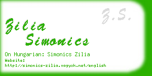 zilia simonics business card